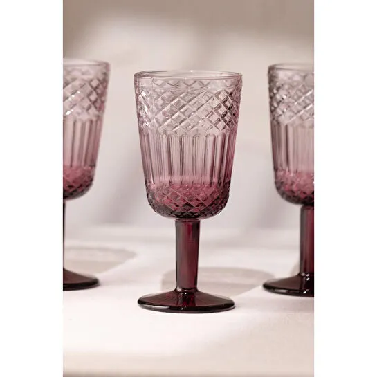 Rakle Vega 4'lü Kadeh Seti Bordo 280 Cc