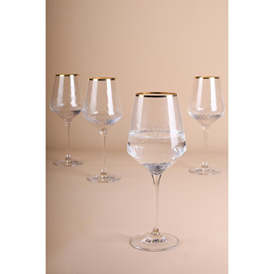 Rakle Premium Gold 4'lü Kadeh Seti 435 Cc