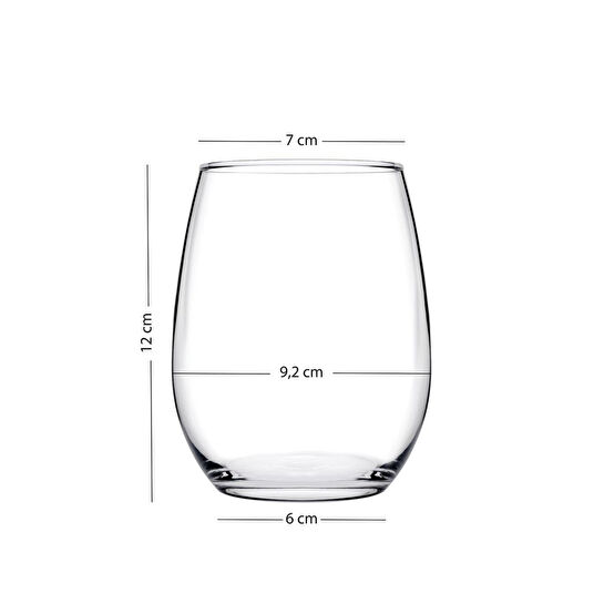 Rakle Astoria Kristalin Cam 4'lü Meşrubat Bardağı Seti 570 Cc