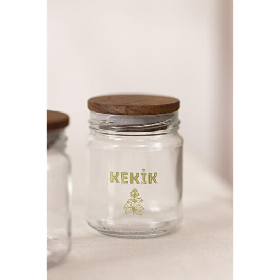 Rakle Luna Ahşap Kapaklı 6'lı Baharatlık Seti 210 Cc