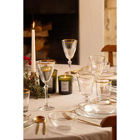 Rakle Pure Altın Yaldızlı 4'lü Ayaklı Bardak Seti 280 Cc