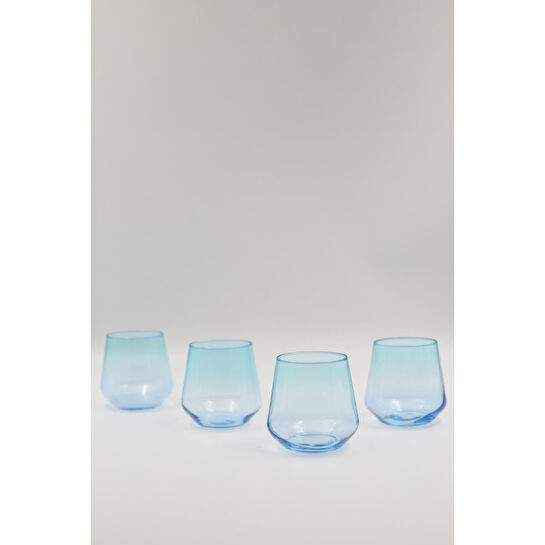 Rakle Marsilya 4'lü Viski Bardağı Seti Mavi-turkuaz 345 Cc