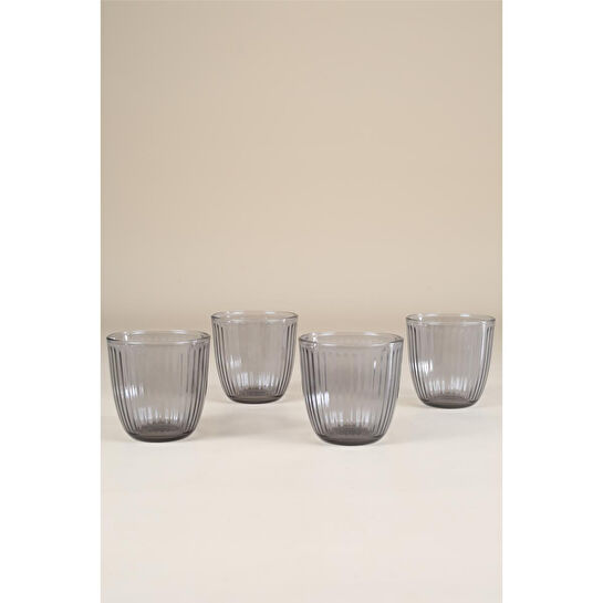 Rakle Splendid 4'lü Su Bardağı Seti Füme 290 Cc