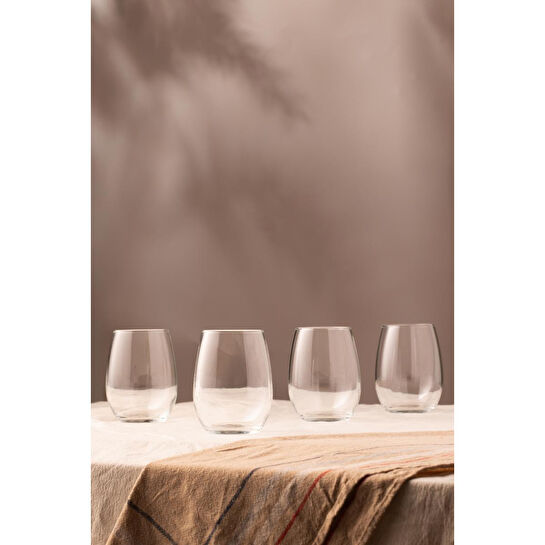 Rakle Astoria Kristalin Cam 4'lü Su Bardağı Seti 350 Cc