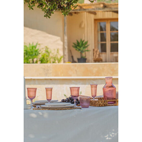 Rakle Splendid 4'lü Su Bardağı Seti Mürdüm 290 Cc