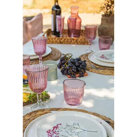 Rakle Splendid 4'lü Su Bardağı Seti Mürdüm 290 Cc