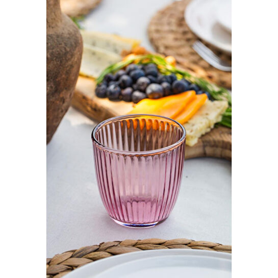 Rakle Splendid 4'lü Su Bardağı Seti Mürdüm 290 Cc