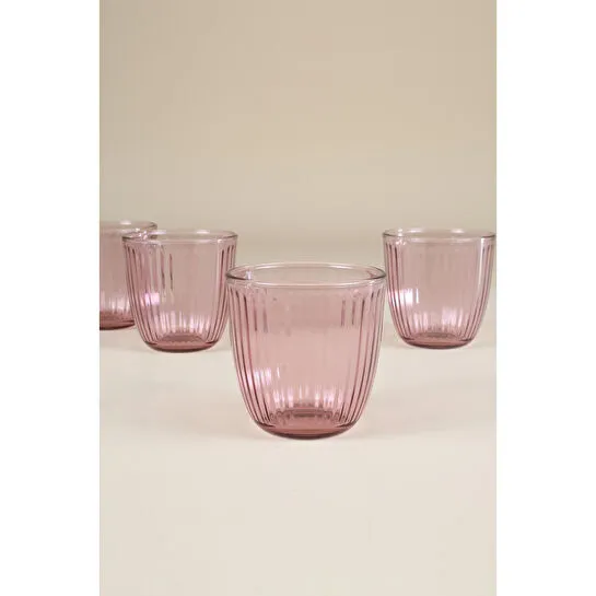 Rakle Splendid 4'lü Su Bardağı Seti Mürdüm 290 Cc