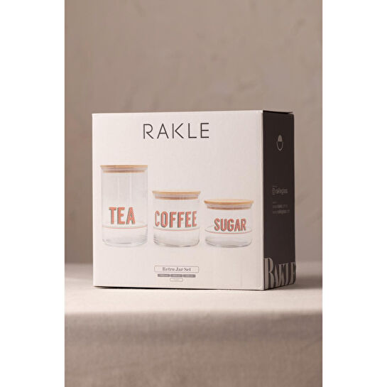 Rakle Retro Jar 3'lü Kavanoz Seti 1050 Cc/ 600 Cc/ 535 Cc
