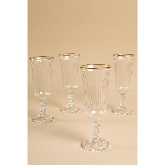 Rakle Splendid Gold 4'lü Kahve Yanı Kadehi Seti 120 Cc