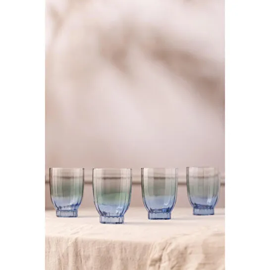 Rakle Elite 4'lü Su Bardağı Seti Mavi 320 Cc