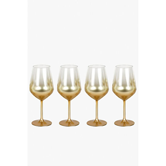 Rakle Glow 4'lü Kadeh Seti Altın 490 Cc