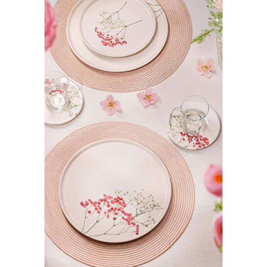 Rakle Cara Seramik 6'lı Çay Tabağı Seti 13 Cm