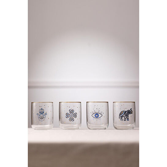 Rakle Lucky Charm 4'lü Kahve Yanı Bardağı Seti 280 Cc