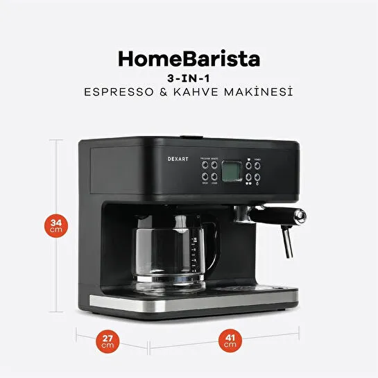 Dexart Home Barista 3-i̇n-1 Filtre Kahve & Espresso Makinesi