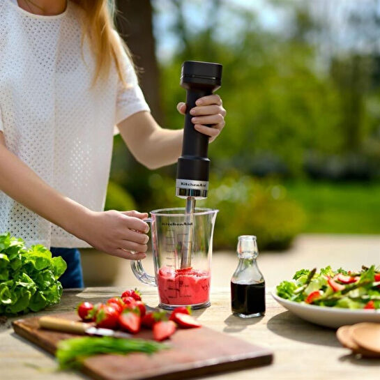 Kitchenaid Go Kablosuz Serisi El Blenderı Aksesuarlı Bataryasız Matte Black