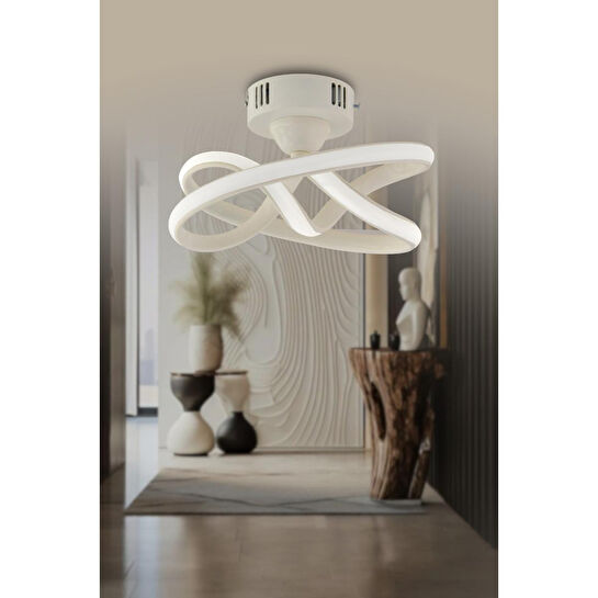 Luna Lighting Vino Riserva Model Beyaz Renk Metal Led Plafonyer Avize