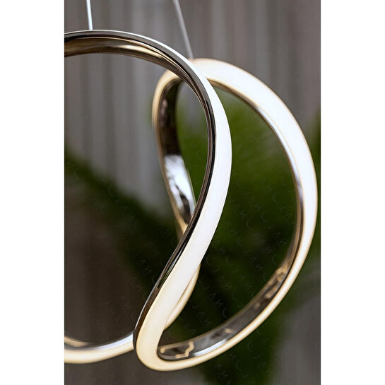 Luna Lighting Deluxe Krom Kaplama Metal Led Sarkıt Avize Beyaz Işık