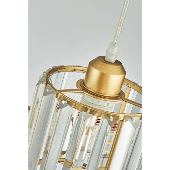 Luna Lighting Radiosa Gold Renk Kristal Taşlı Üçlü Sarkıt Avize