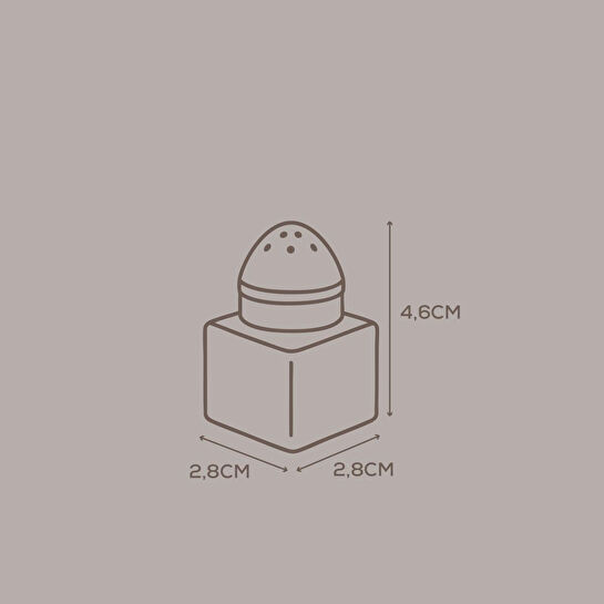 Vienev 2'li Mini Kare Tuzluk Ve Biberlik Seti