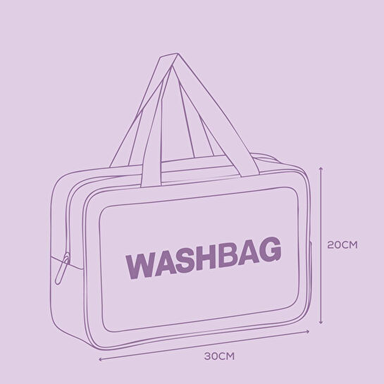 Vienev Büyük Boy Su Geçirmez Şeffaf Makyaj Ve Kozmetik Çantası – Seyahat Düzenleyici Siyah