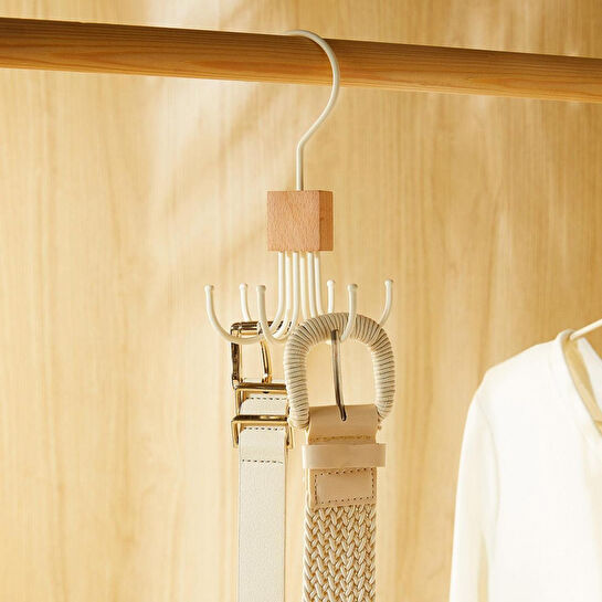 Ocean Home Textile 6 Kancalı Mat Beyaz Renk Kauçuk Kaplamalı Metal Çok Amaçlı Askı 14 X 7 Cm