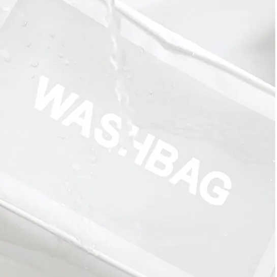 Vienev Su Geçirmez Şeffaf Makyaj Ve Kozmetik Çantası – Seyahat Düzenleyici Beyaz