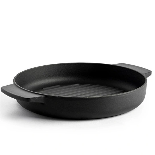 Kitchenaid Yuvarlak Çift Kulplu Izgara Tavası 26 Cm Paslanmaz Çelik