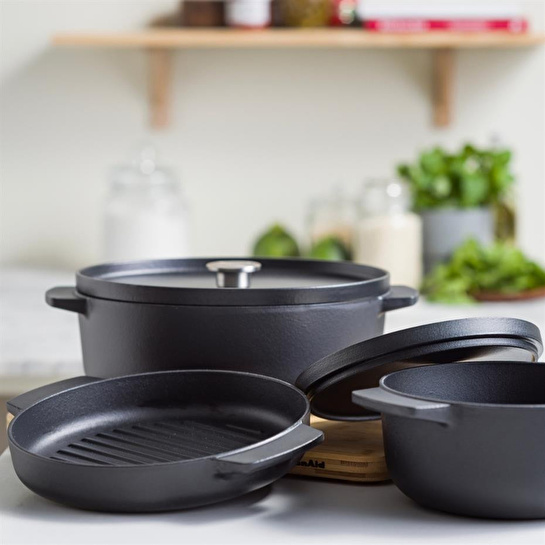 Kitchenaid Yuvarlak Çift Kulplu Izgara Tavası 26 Cm Paslanmaz Çelik