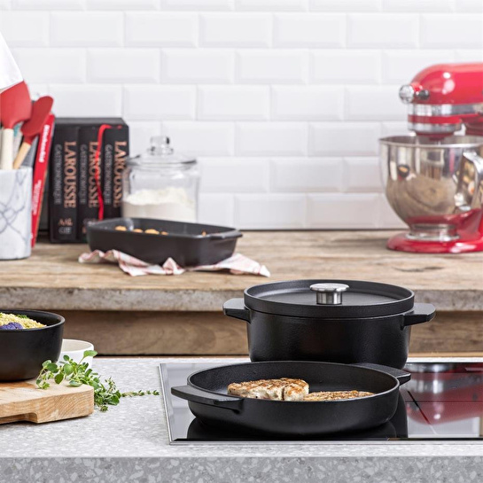 Kitchenaid Yuvarlak Çift Kulplu Izgara Tavası 26 Cm Paslanmaz Çelik