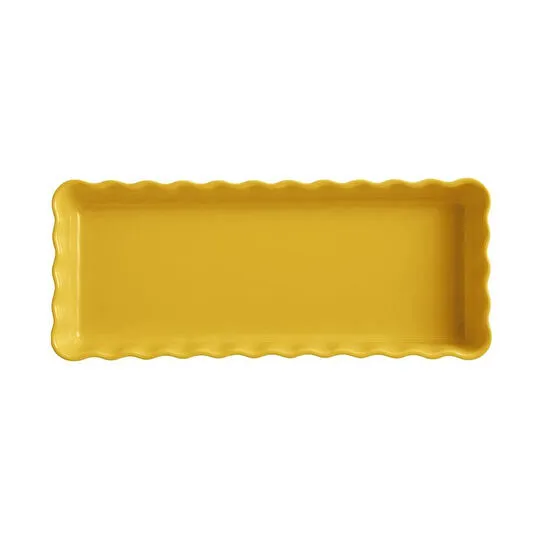 Emile Henry Tart-börek-fırın Kabı Dikdörtgen 36.5 X 15 Cm Mat Sarı/provence Yellow