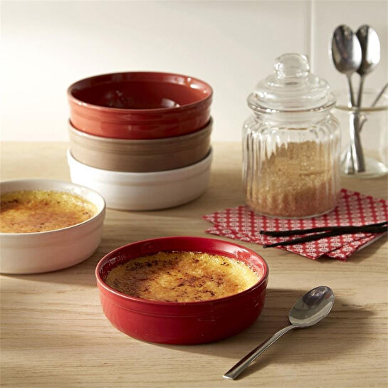 Emile Henry Fırın Kabı Yuvarlak Creme Brulee 2 Li Set Ekru/clay