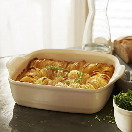 Emile Henry Fırın Kabı Kare 28 X 24 Cm Toscane Turuncu