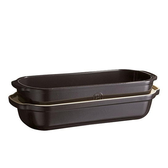 Emile Henry Ekmek/fırın Kabı Dikdörtgen 39 X 16 Cm Antrasit