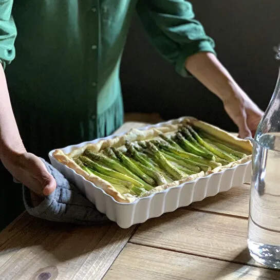 Emile Henry Tart-börek-fırın Kabı Dikdörtgen 33 X 24 Cm Ekru/clay