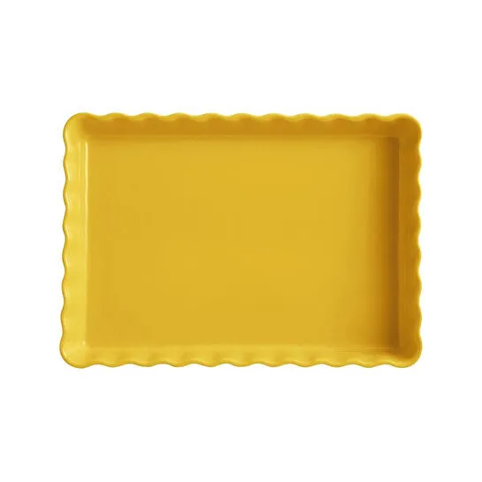 Emile Henry Tart-börek-fırın Kabı Dikdörtgen 33 X 24 Cm Mat Sarı/provence Yellow