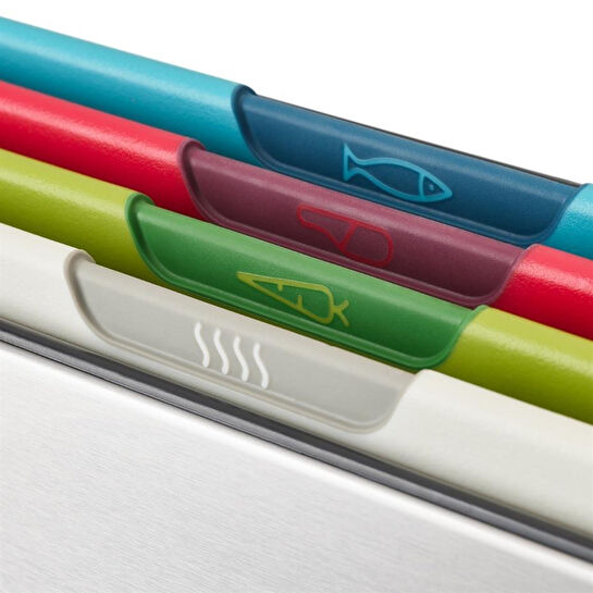 Joseph Joseph Folio Icon Çelik 4 Parça Kesme Tahtası Çok Renkli