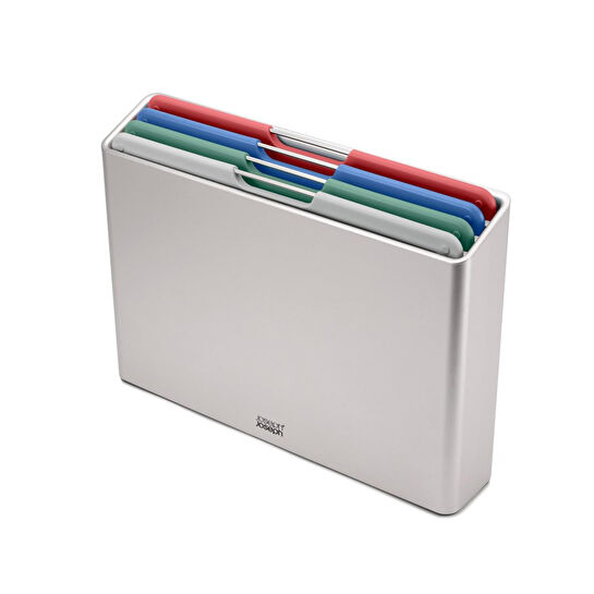 Joseph Joseph Folio Standlı Büyük Kesme Tahtası 4 Lü Gümüş