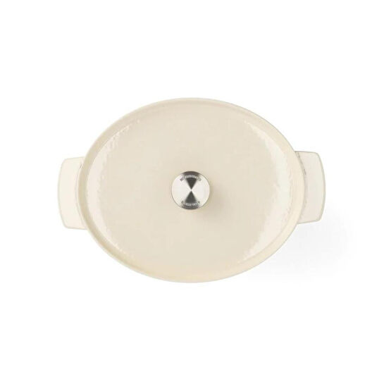 Kitchenaid Oval Döküm Demir Tencere 30 Cm - 5.6 L Krem
