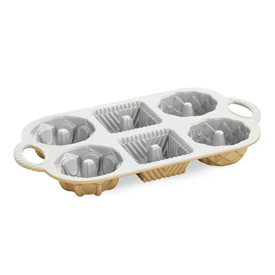 Nordicware 6´lı Bundt Şekilleri Kek Kalıbı Altın