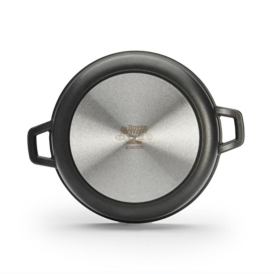 De Buyer Choc Extreme Yapışmaz Kaplama Cam Kapaklı Tencere 24 Cm Siyah