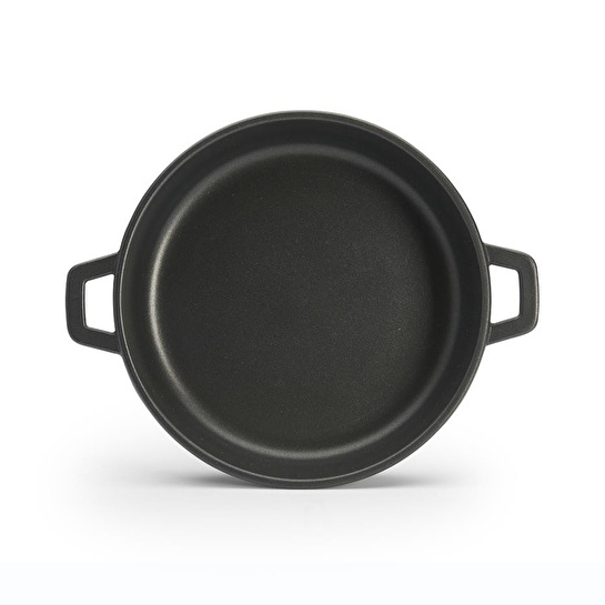 De Buyer Choc Extreme Yapışmaz Kaplama Cam Kapaklı Tencere 24 Cm Siyah