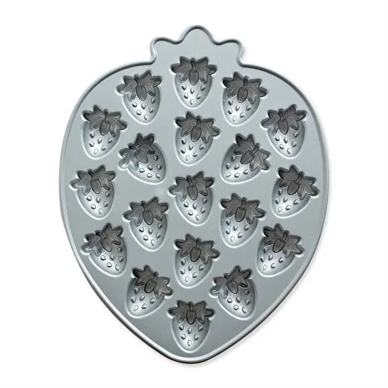 Nordicware Mini Çilekler Kek Kalıbı Platin