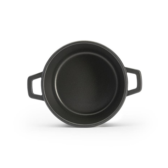 De Buyer Choc Extreme Yapışmaz Kaplama Cam Kapaklı Tencere 20 Cm Siyah