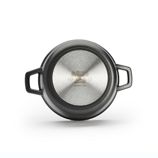 De Buyer Choc Extreme Yapışmaz Kaplama Cam Kapaklı Tencere 20 Cm Siyah