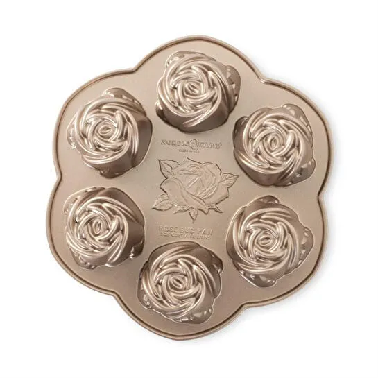 Nordicware 6´lı Mini Gül Kek Kalıbı Platin
