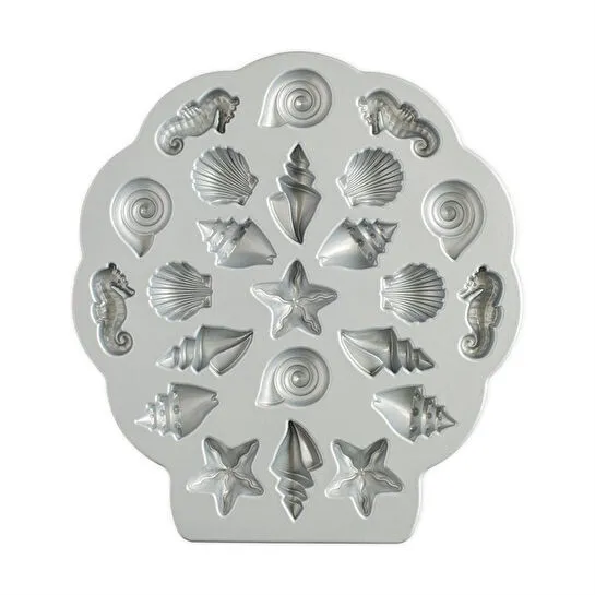 Nordicware Mini Deniz Kabukları Kek Kalıbı Platin