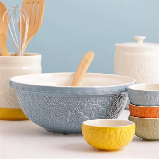 Mason Cash Home To Roost S18 Desenli Karıştırma Kabı Turkuaz