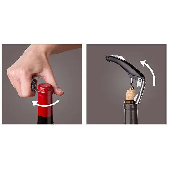 Vacu Vin Waiter's Tirbuşon Siyah Siyah