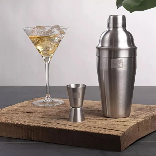 Vacu Vin Paslanmaz Çelik Çift Taraflı Kokteyl Ölçü Bardağı
